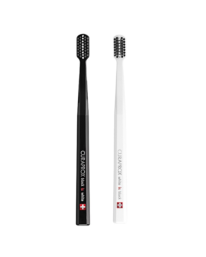 Toothbrush Black is white, black-white, 2 pcs.