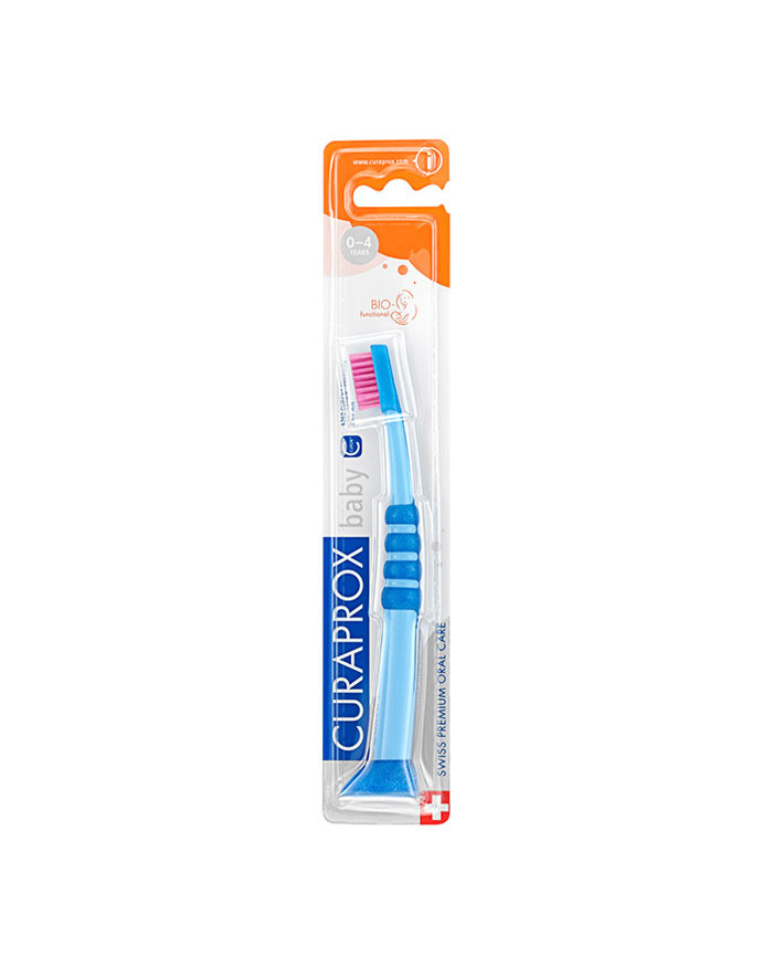 Zahnbürste für Babys im Einzelpack, blau-pink