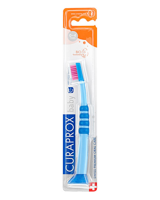 Baby toothbrush, blue-pink