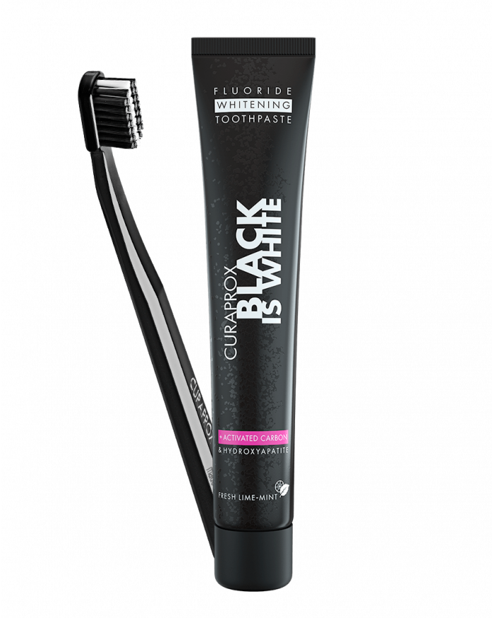 Black is white toothbrush set 90ml