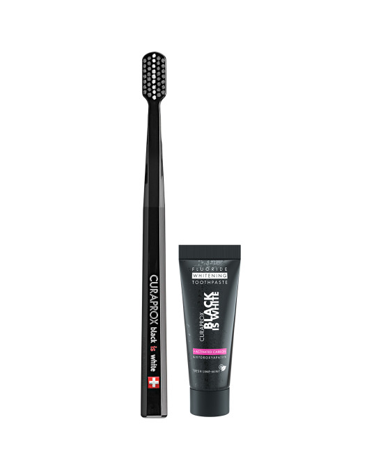 Toothpaste Black is white, 10 ml, with toothbrush