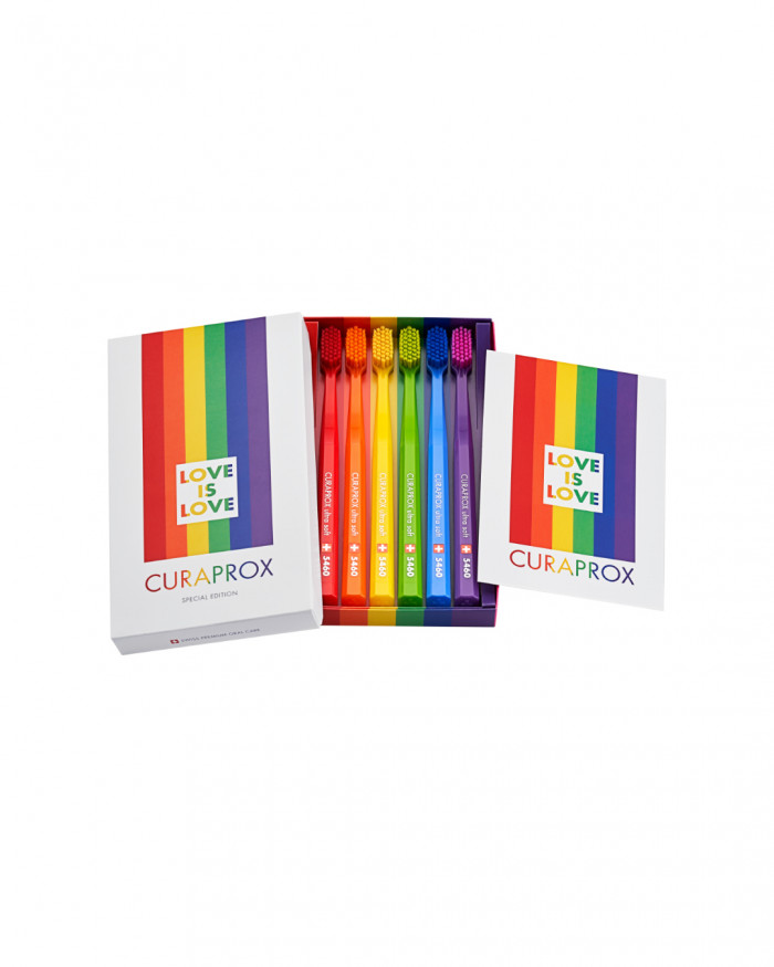 Curaprox Rainbow Special Edition: Vibrant Set of 6 Toothbrushes