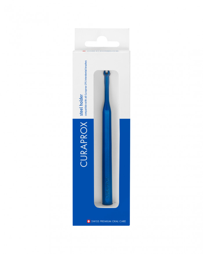 Interdental brush holder, blue steel, 1 pc. | Curaprox Shop